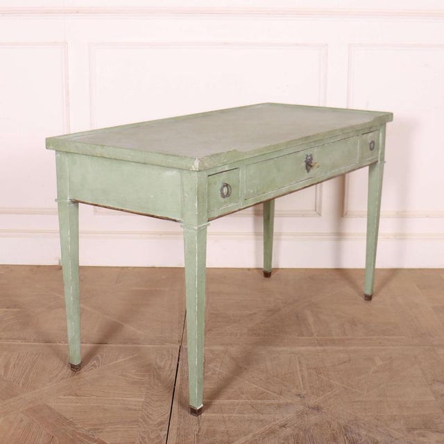 Wood English Painted Oak Desk For Sale - Image 7 of 12
