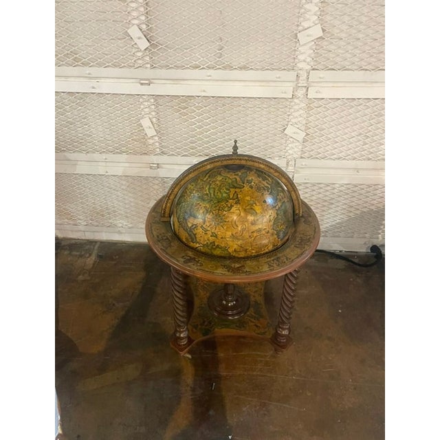Vintage Italian Terrestrial Globe on Stand For Sale - Image 9 of 9