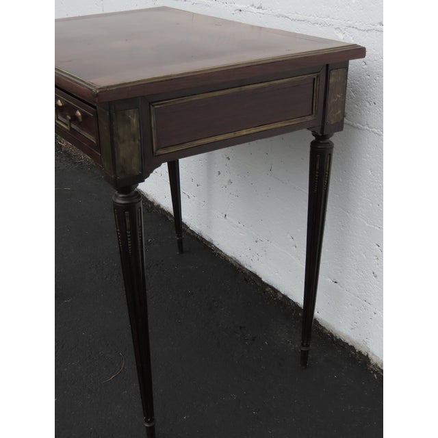 French Late 1800s Small Flame Mahogany Desk 6427 For Sale - Image 14 of 18