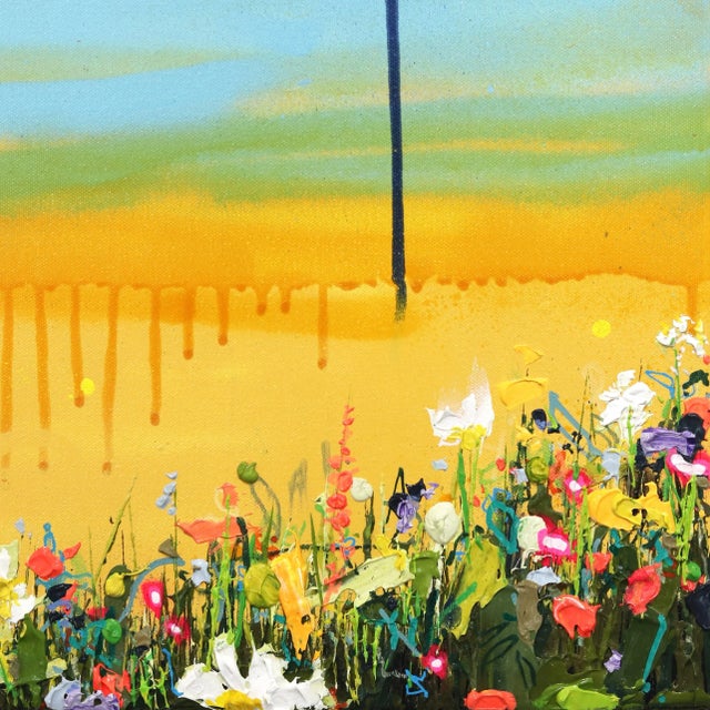 Abstract Pop Landscape "Golden Glow" Framed Original Artwork by Lee Herring For Sale In Los Angeles - Image 6 of 8