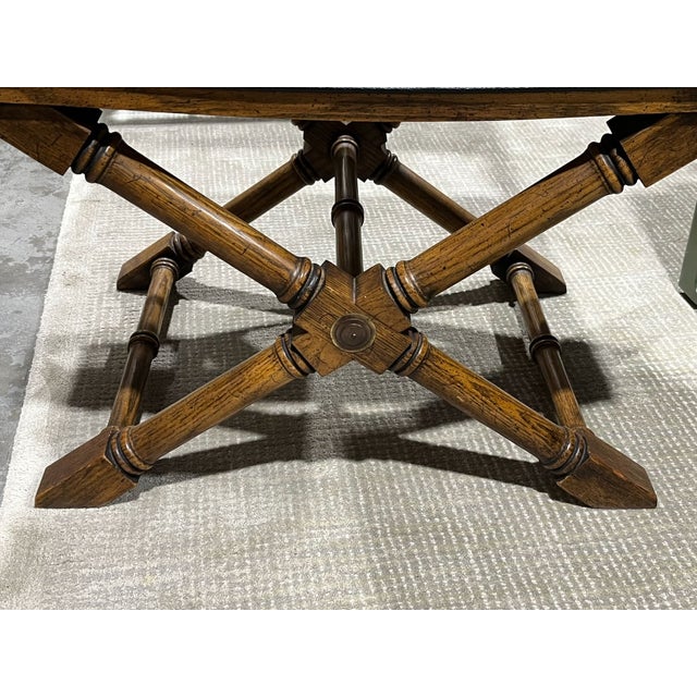 Brown 1970s Campaign Style Arm Chair For Sale - Image 8 of 8