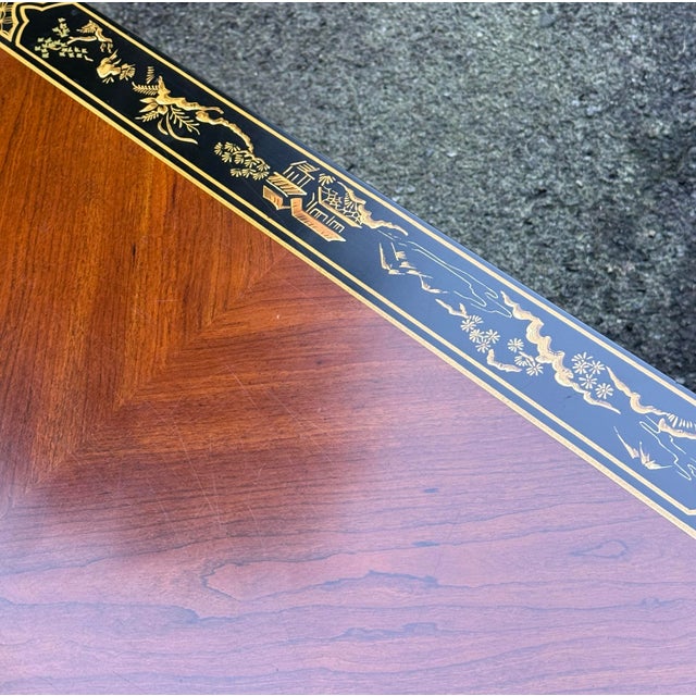 Vintage Drexel Chinoiserie “Et Cetera” Paint Decorated Coffee Table For Sale - Image 10 of 11