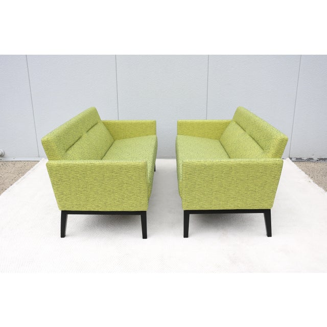 Mid-Century Style Passerelle Upholstered 2-Seat Lounge Sofas by Coalesse, a Pair For Sale - Image 10 of 18