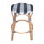 Spritely Home Accent Furniture Tobias 24 in. Seat Height Round Rattan Backless Counter Stool, White/Navy Stripe/ Natural Rattan Frame For Sale - Image 4 of 7