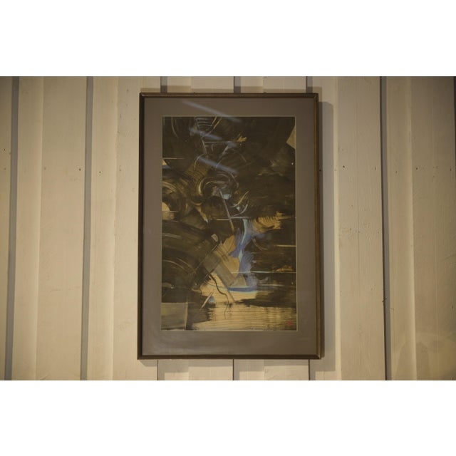 Cani, Abstract Composition, 1980s, Gouache on Paper For Sale - Image 4 of 4