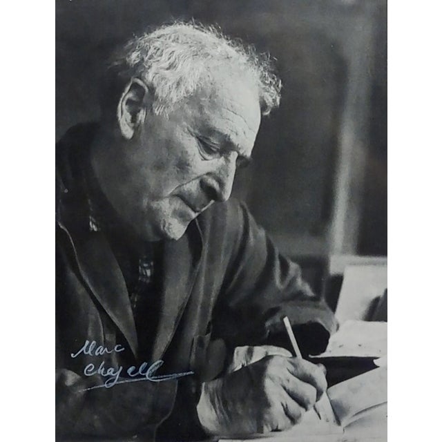 Portraiture Portrait of Marc Chagall - Original 8x10 Photograph -Signed -C1960s For Sale - Image 3 of 7