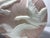 Stunning Phoenix Glass Flying Geese Cameo Vase Raised Relief Geese Flying White Pink Art Deco For Sale - Image 9 of 9