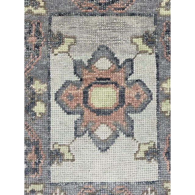 Contemporary Turkish Oushak Rug 2'2" x 2'10" For Sale - Image 3 of 4