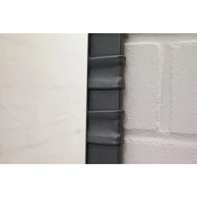 Animal Skin Square German Leather Wall Mirrors from Vereinigte Werkstätten München, 1950s, Set of 2 For Sale - Image 7 of 9