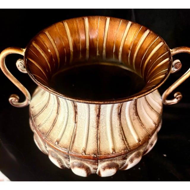 Grecian Style Metal Vase For Sale - Image 11 of 12