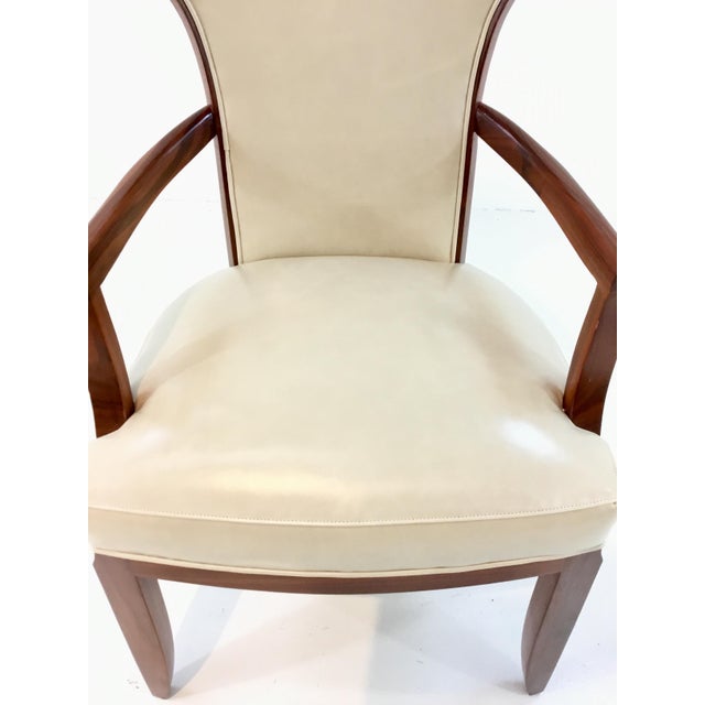 Barbara Barry for Henredon Elegance Leather Arm Chairs ...