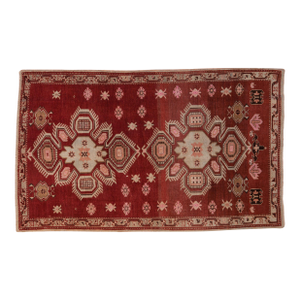 Vintage Distressed Caucasian Rug - 3'5" x 5'6"