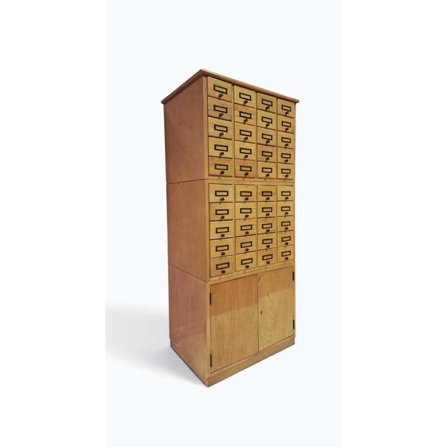 Wood Vintage Beech Wood Filing Cabinet, 1960s For Sale - Image 7 of 7