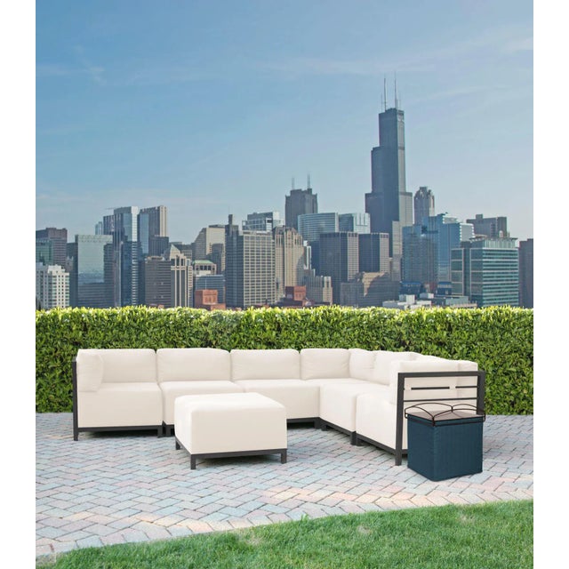 2020s Kenneth Ludwig Chicago Urban Patio Chair in Seascape Natural For Sale - Image 5 of 6