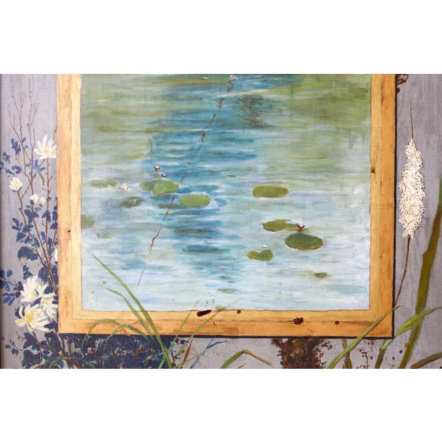 Mid 19th Century French Chinoiserie Framed Canvas Paintings - Set of 3 For Sale - Image 11 of 13