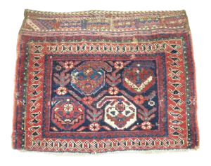 Antique Bagface Rug - 1′3″ × 1′6″