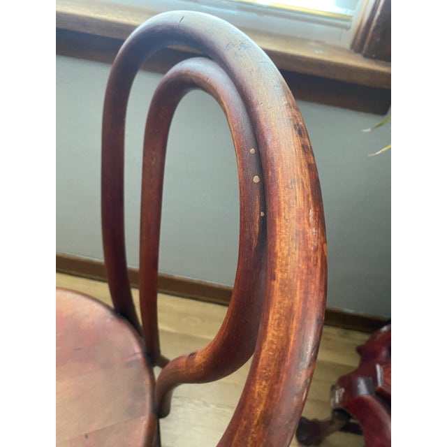 Late 19th Century Late 19th Century Sheboygan Bentwood Mahogany Bistro Chair No. 517 For Sale - Image 5 of 11