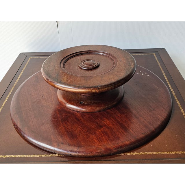 Early 20th Century Early 20th Century George III Style Inlaid Mahogany Lazy Susan For Sale - Image 5 of 7