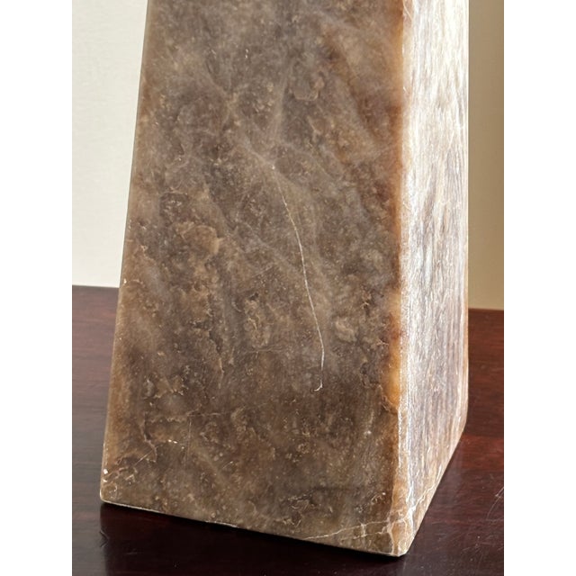 Gemstone Large 17.5" Neoclassical Style Sculptural Onyx Obelisk For Sale - Image 7 of 18