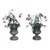 Pair of Tole Flower-Filled Urns For Sale