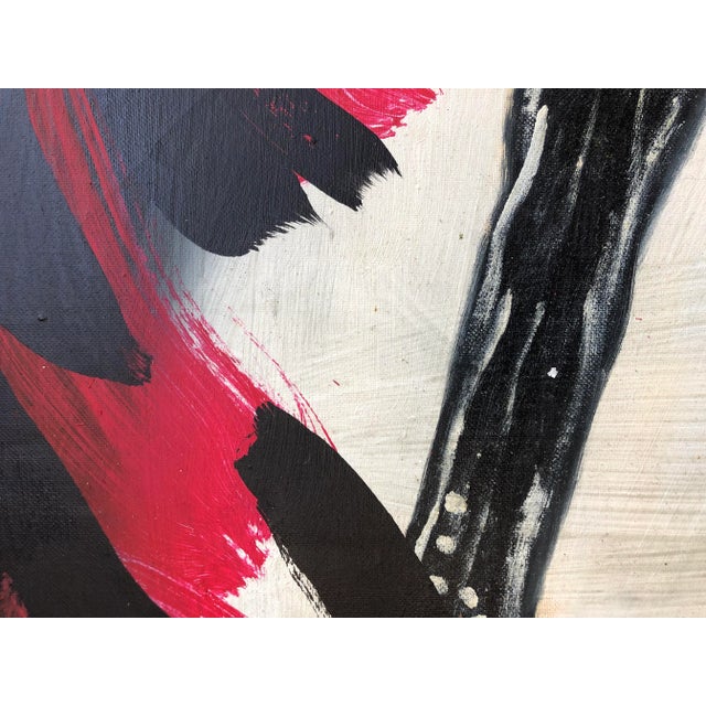 Red Abstract Peter Robert Keil 'Homage to Freddy Mercury' Oil Painting on Canvas For Sale - Image 8 of 12