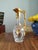 Antique Art Nouveau Belle Epoque Jug in Gilt Metal Ormolu and Hand-Engraved Glass, 1900s For Sale - Image 15 of 18