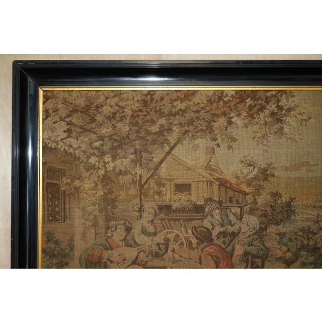 Large French Napoleon III Embroidered Tapestry, 1860s For Sale - Image 3 of 17