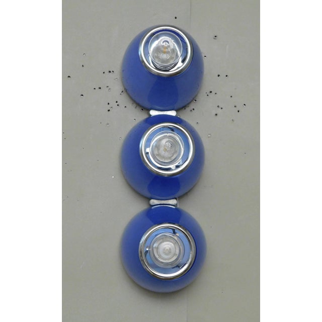 Artemide 1970s Blue Tilos Sconces by Ernesto Gismondi for Artemide, a Pair For Sale - Image 4 of 11
