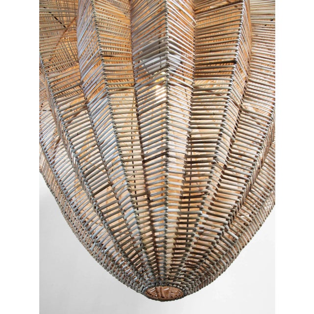 Contemporary Raw Rattan Starfruit Lantern Large For Sale - Image 4 of 9