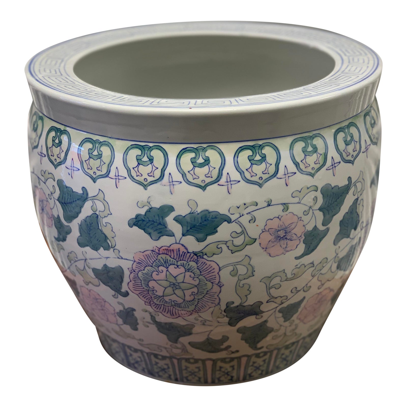 Vintage Chinoiserie Blue & White Planter Chairish