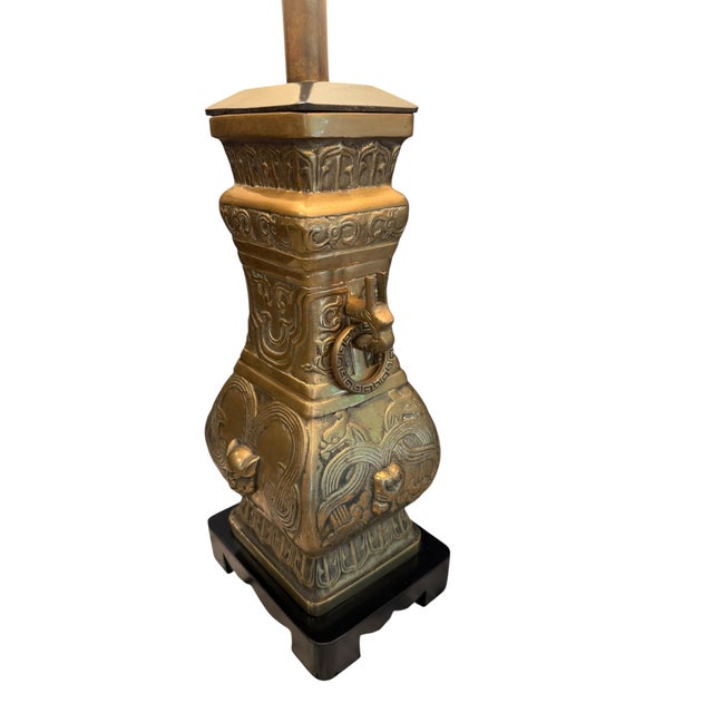James Mont Vintage James Mont Archaistic Chinese Hu Vessel Table Lamp For Sale - Image 4 of 15