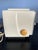 Mid-Century Modern 1957 Bulova Clock Radio - Cream & Gold For Sale - Image 9 of 9