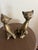 Vintage Mid-Century Modern Brass Cat Sculptures – Pair – Made in Korea For Sale - Image 12 of 12