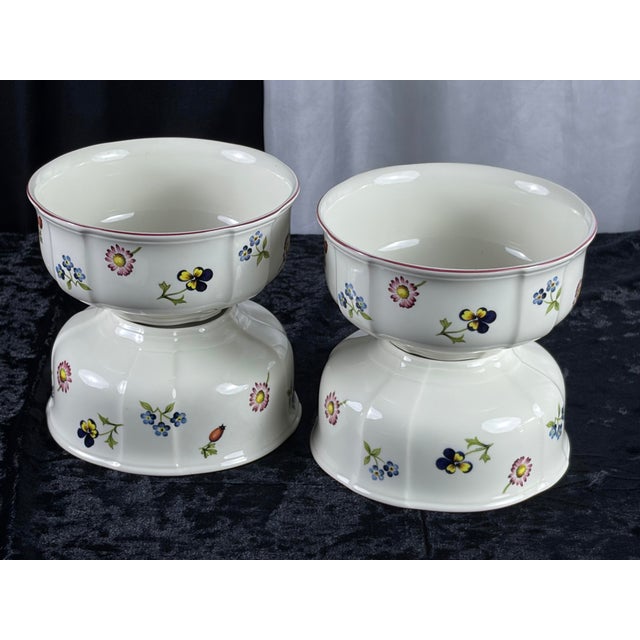 French Provincial Vintage Villeroy & Boch "Petite Fleur" Porcelain Al Fresco Bistro & Luncheon Set - 25 Pieces For Sale - Image 3 of 12