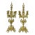 Vintage Brass Italian Brevettato Styled Candelabras - A Pair For Sale