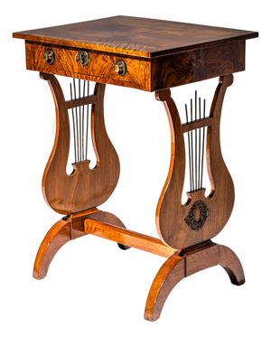 Biedermeier Lyre Sewing Table, 1830
