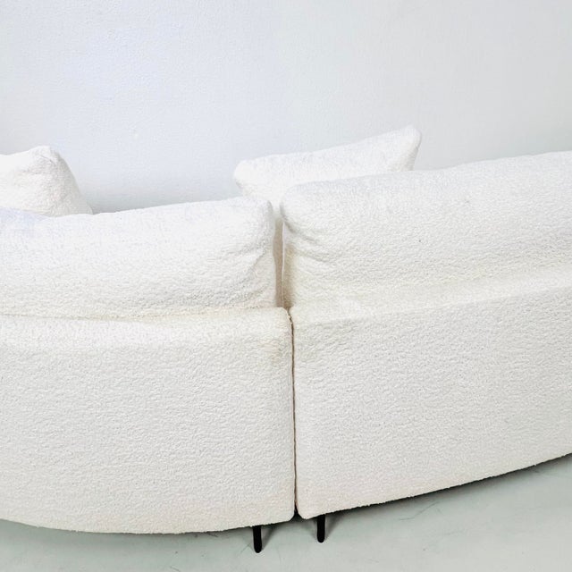 Metal 2 Piece Curved "Slice" Sectional Sofa by Thayer Coggin For Sale - Image 7 of 14