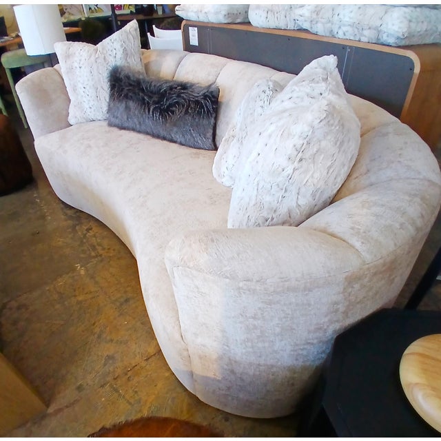 Not Yet Made - Made To Order Laguna 92" Crushed Velvet Sofa For Sale - Image 5 of 6