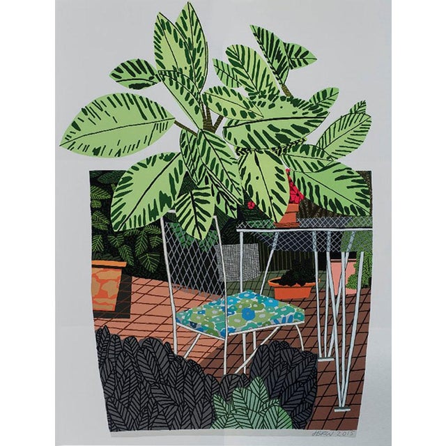 Contemporary Jonas Wood Flower Chair Poster For Sale - Image 3 of 3