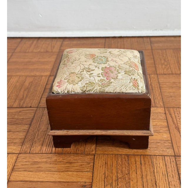 Late 19th Century Victorian Era Mini Upholstered Footstool For Sale - Image 13 of 13
