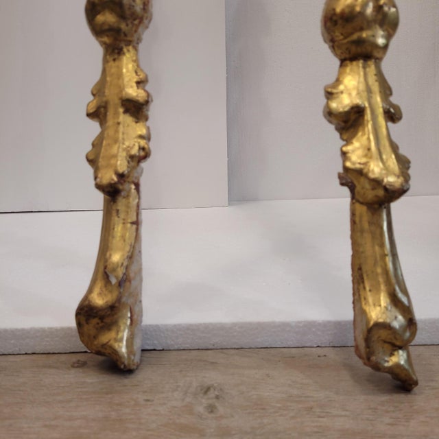 Baroque Carved and Gilded Wood Garland Altarpiece Fragments, Spain, 18th Century, Set of 2 For Sale - Image 11 of 18