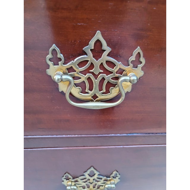 Antique Early 19th Century English Inlaid Mahogany 8 Drawer Gentleman's Tall Chest For Sale - Image 11 of 12