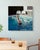Contemporary No Running on the Pool Deck by Mark Forbes – Modern Poolside Scene | Framed & Ready to Hang For Sale - Image 3 of 8