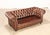 Chesterfield Style Brown Leather Sofa For Sale - Image 4 of 18