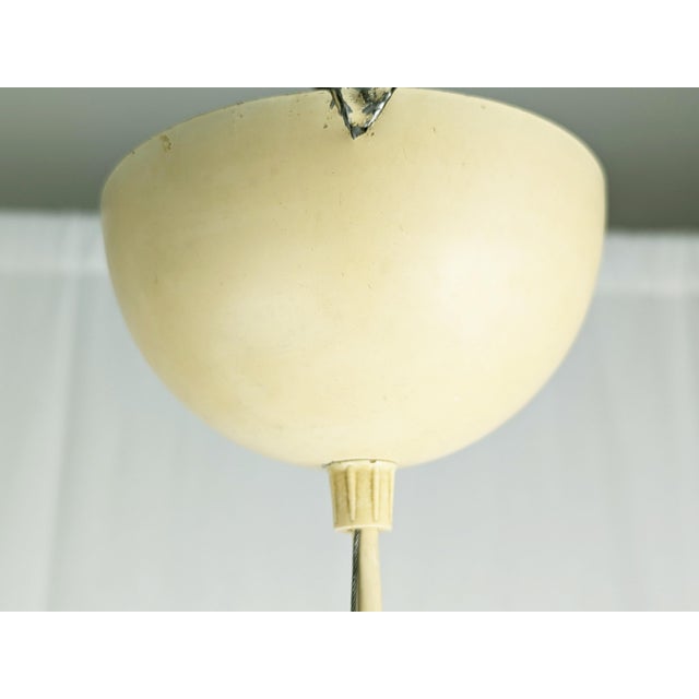 Metal White Opaline Glass, Aluminum & Plastic Black & White Pendant by Achille & Pier Giacomo Castiglioni for Flos, 1960s For Sale - Image 7 of 14