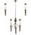 Art Deco Chandelier in Burnished Brass, 1940s For Sale - Image 9 of 9