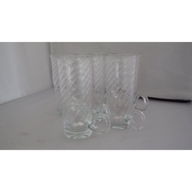 Vintage Irish Glass Coffee Mugs S/7 For Sale - Image 4 of 7