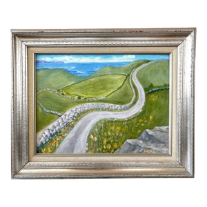 Late 20th Century Reta Snow Oil Painting on Board Titled "Ireland" - Signed, Matted, and Framed