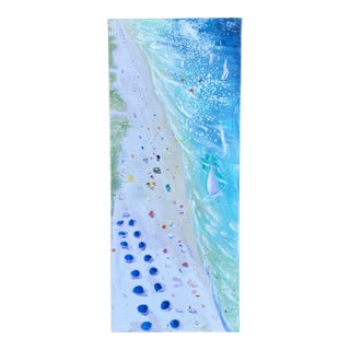 Beach Scene Acrylic on Canvas by Joe Davis 2017 For Sale