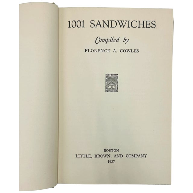 American 1001 Sandwiches by Florence A. Cowles 1936 Recipe Book For Sale - Image 3 of 13